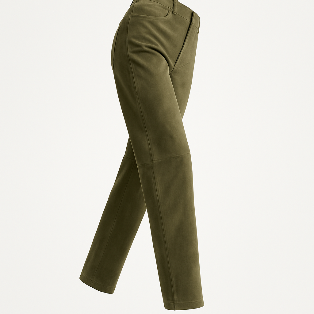 Suede Straight Leg Pants - Ardeynor Pants